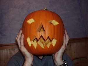 Darren and his pumpkin